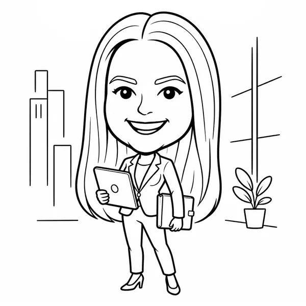 Business Professional caricature theme sample